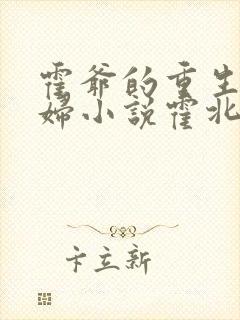 霍爷的重生小媳妇小说霍北江