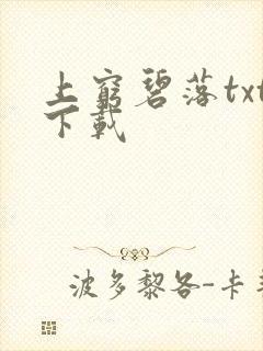 上穷碧落txt下载