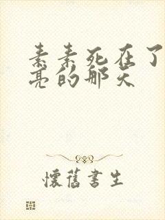 素素死在了最漂亮的那天