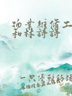 物业维修工老王和林诗诗