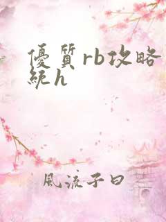 优质rb攻略系统h