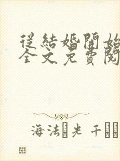 从结婚开始恋爱全文免费阅读