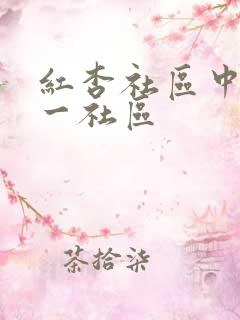 红杏社区中文第一社区