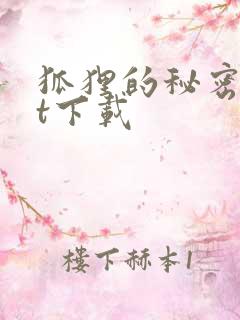 狐狸的秘密txt下载