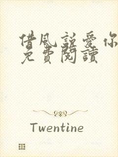 借风说爱你小说免费阅读