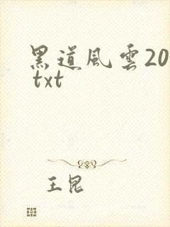 黑道风云20年 txt