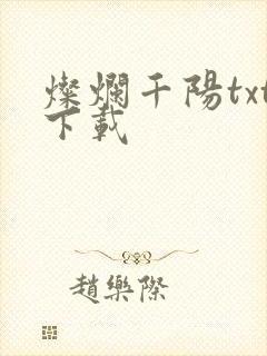 灿烂千阳txt下载