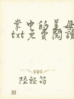 掌中的美母版主txt免费阅读