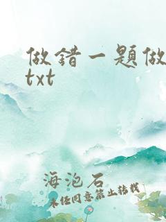 做错一题做一次txt