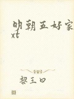 明朝五好家庭txt