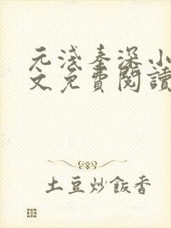 元浅秦深小说全文免费阅读