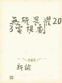 无所畏惧2023电视剧