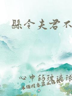 县令夫君不升堂