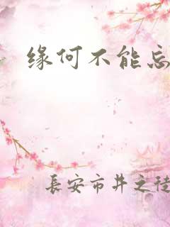 缘何不能忘记你