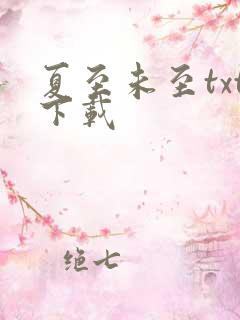 夏至未至txt下载