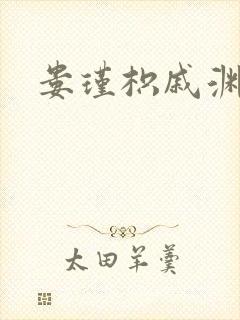 娄瑾枳戚渊小说