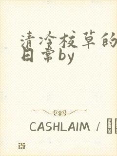 清冷校草的抹布日常by