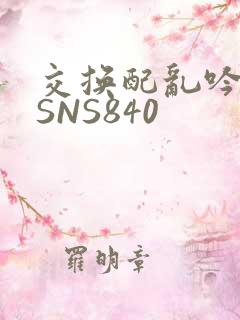 交换配乱吟粗大SNS840