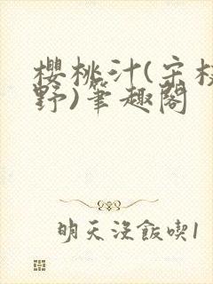 樱桃汁(宋枝江野)笔趣阁