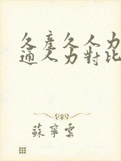 久产久人力与普通人力对比