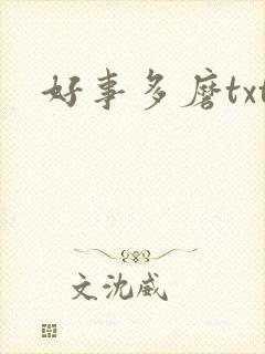 好事多磨txt