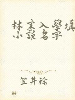 林寒入学填未婚小说名字