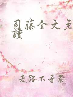 司藤全文免费阅读