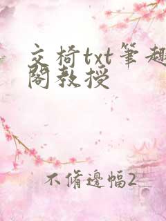 交椅txt笔趣阁教授