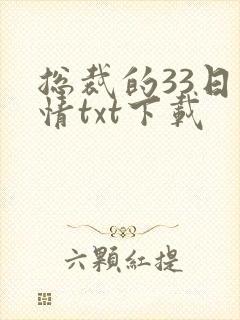 总裁的33日索情txt下载