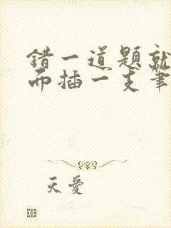 错一道题就往下面插一支笔怎么办