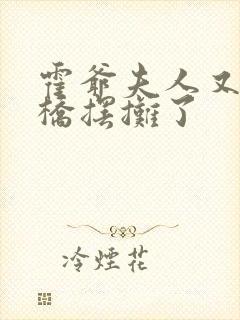 霍爷夫人又去天桥摆摊了