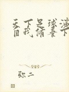 天下足球演员的自我修养下