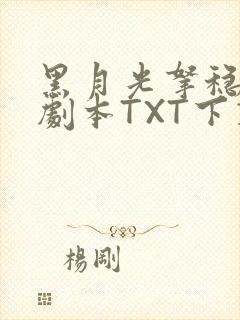 黑月光拿稳BE剧本TXT下载