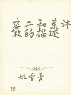 容二和叶沐走着做的描述