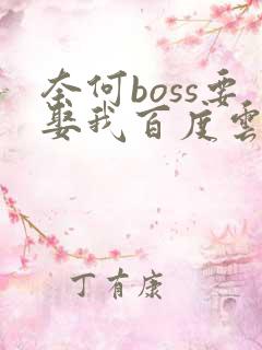 奈何boss要娶我百度云