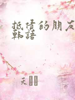 抵债的朋友麦子韩语