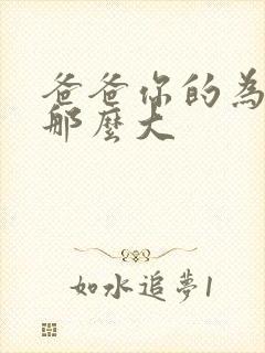 爸爸你的为什么那么大