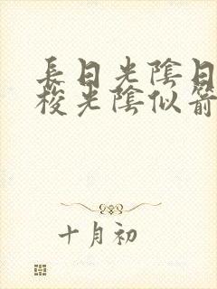 长日光阴日月如梭光阴似箭