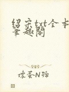 绍宋txt全本笔趣阁