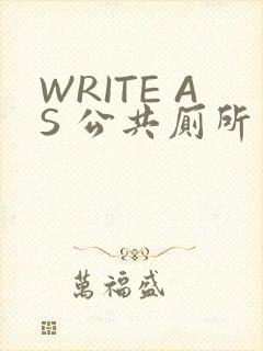 WRITE AS 公共厕所