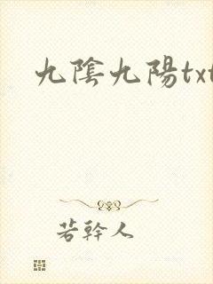 九阴九阳txt