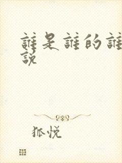 谁是谁的谁 小说