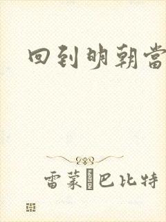 回到明朝当太子