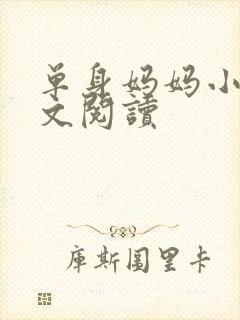 单身妈妈小说全文阅读