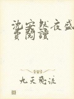 沈安然夜盛霆免费阅读