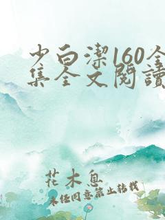 少白洁160全集全文阅读