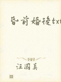 昏前婚后txt