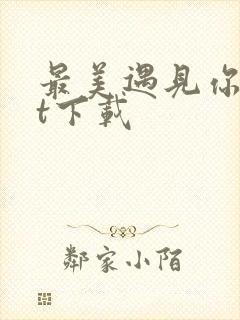 最美遇见你txt下载