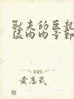 兽夫的巨龙太凶猛肉肉章节