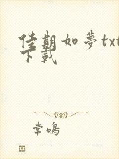 佳期如梦txt下载